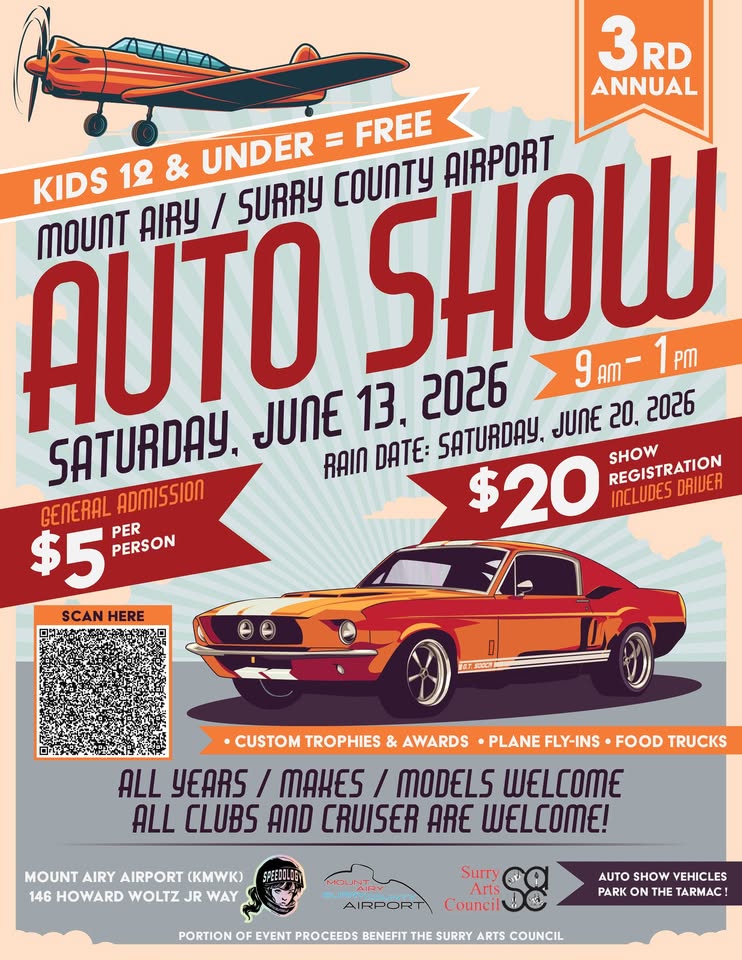 3rd Annual Mount Airy / Surry County Airport Auto Show