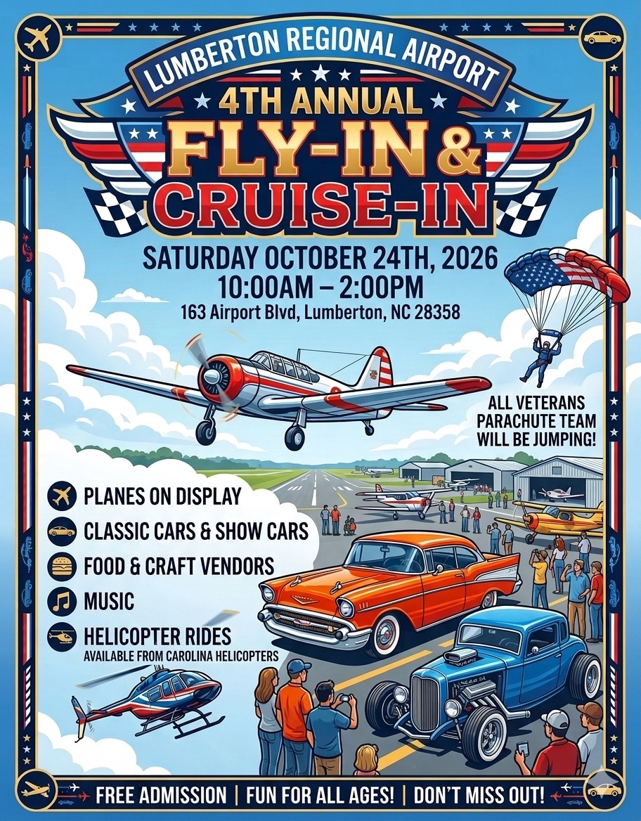 Lumberton Regional Airport's 4th Annual Fly-In & Cruise-In